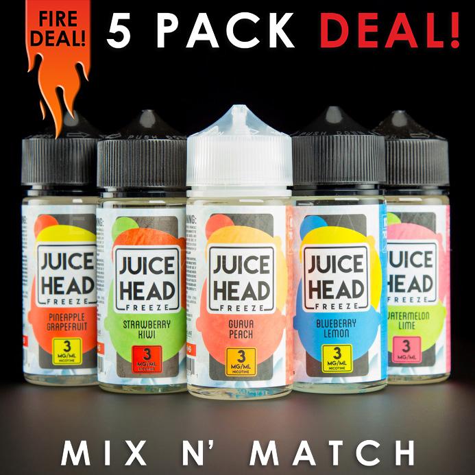 Juice Head Freeze Eliquid - Mix and Match (5 Pack) 500ml