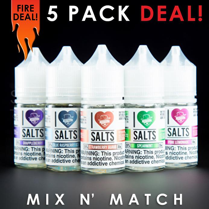 I Love Salts Nic Salt - Mix and Match (5 Pack) 150ml