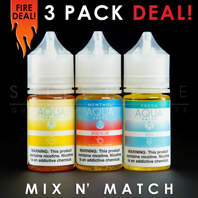 Aqua Nic Salt - Mix and Match (3 Pack) 90ml