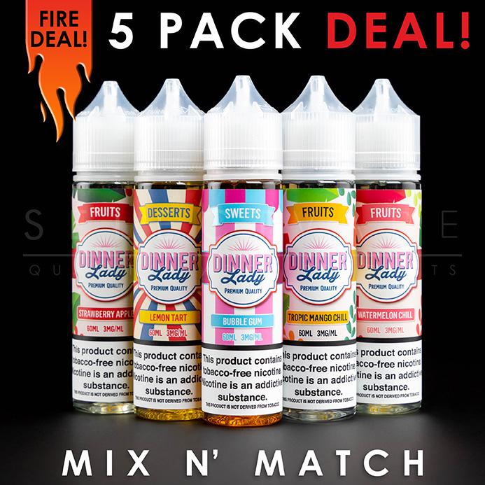 Dinner Lady Synthetic Nicotine Eliquid - Mix and Match (5 Pack) 300ml