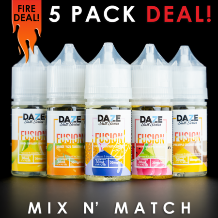7Daze Fusion Nic Salt - Mix and Match (5 Pack) 150ml