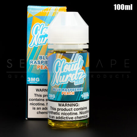 Cloud Nurdz - Blue Raspberry Peach Iced Eliquid 100ml