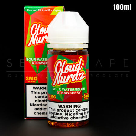Cloud Nurdz - Sour Watermelon Strawberry Eliquid 100ml