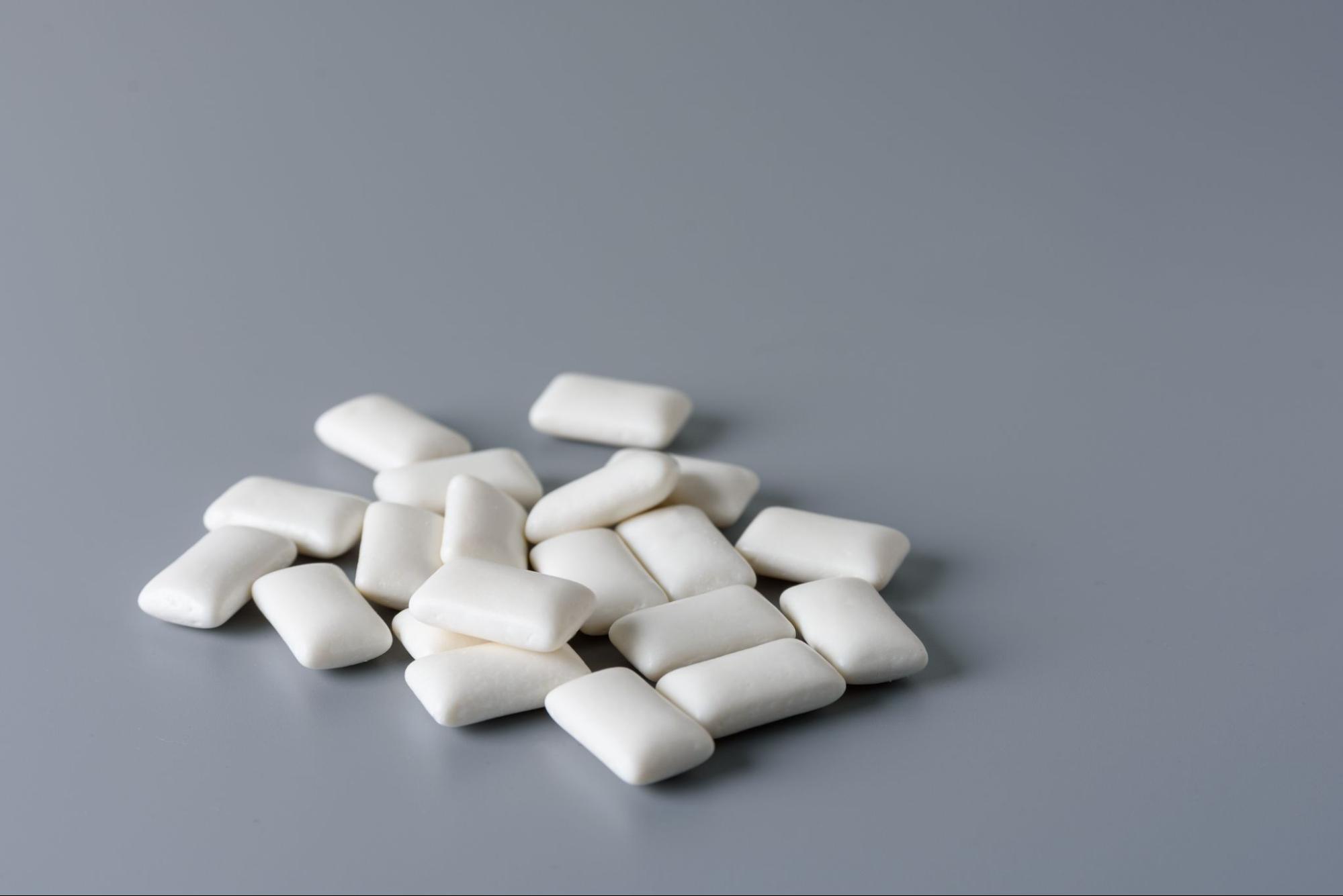 Pile of chewing gum.