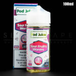 podjuice sour fruity worms eliquid copy